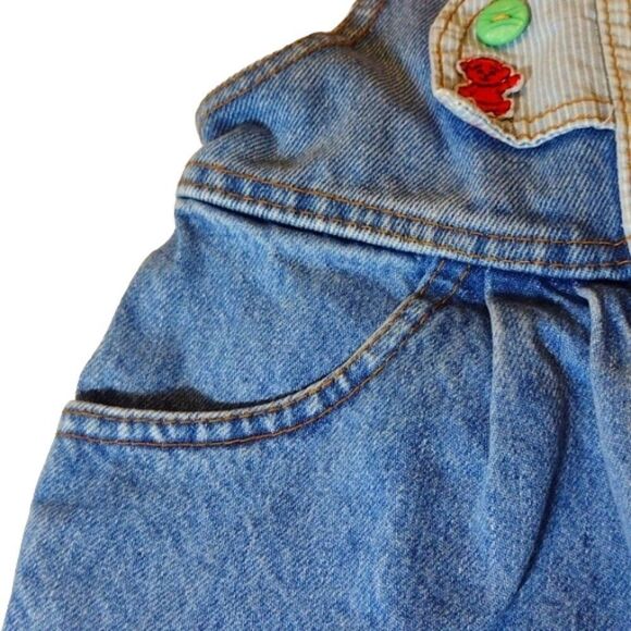 Vintage 100% Cotton Blue Jean Denim Toddler Overalls 2T - Picture 6 of 6